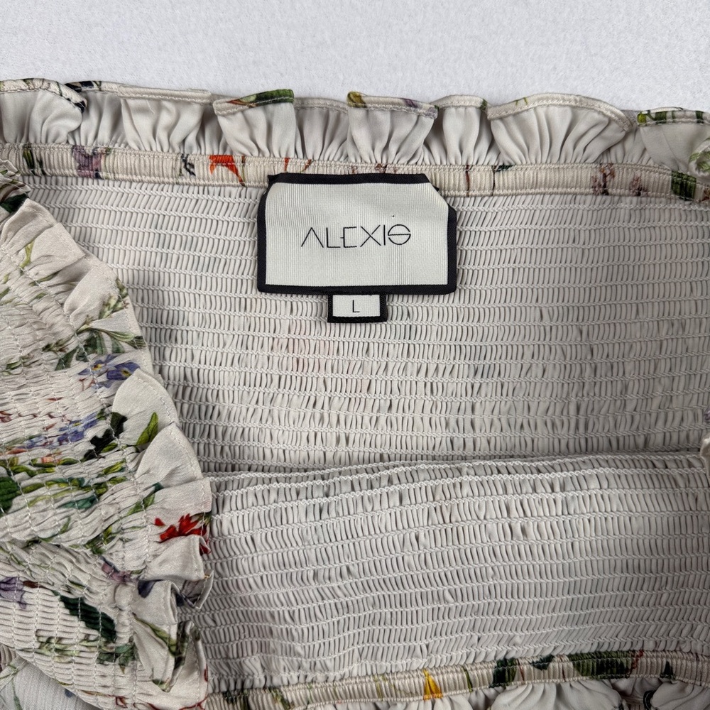 Alexis Women's Elsa Botanical Floral Print Off-Shoulder‎ Blouse Multicolor Large - Picture 8 of 12
